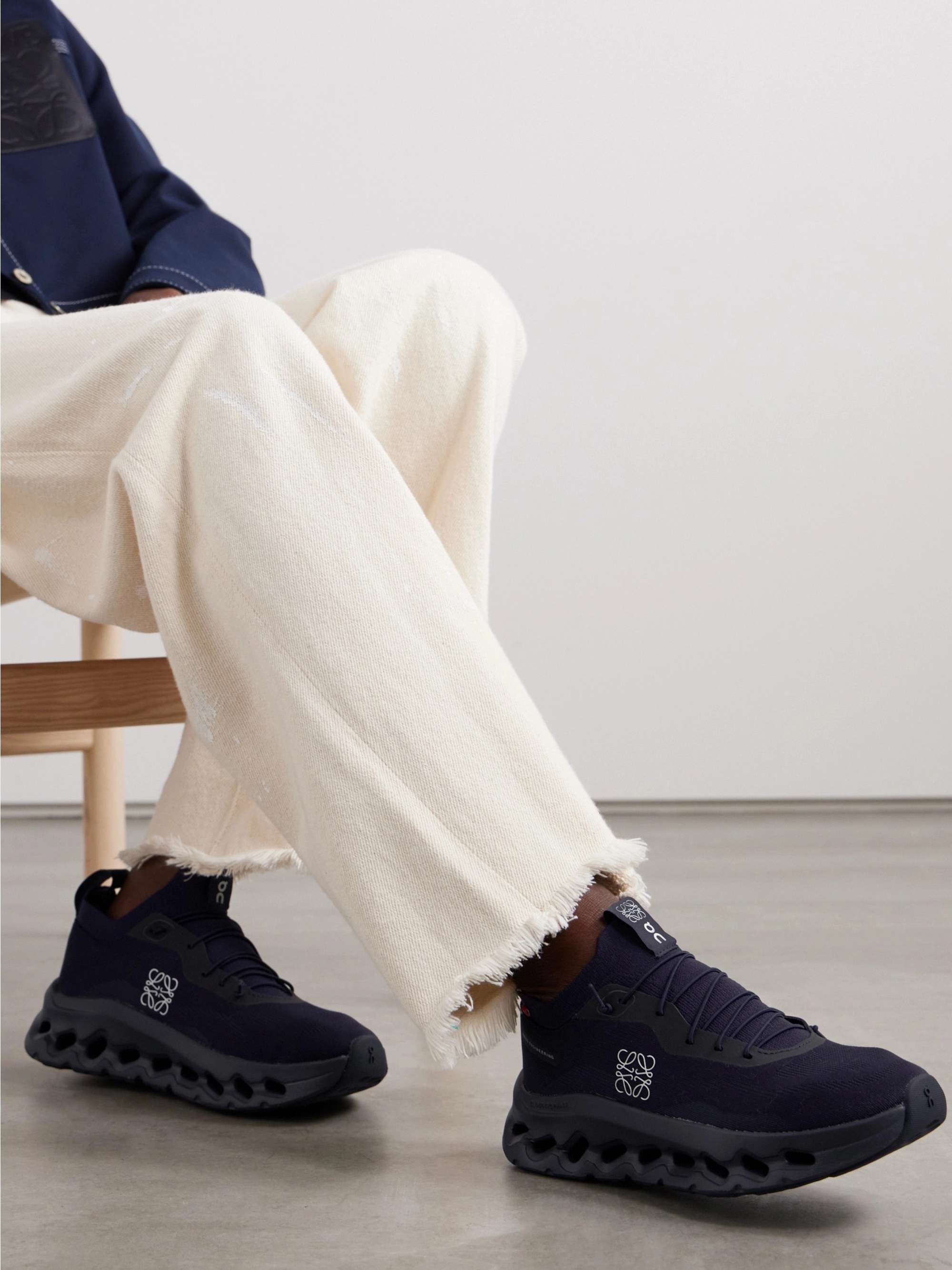 LOEWE + ON Cloudtilt stretch recycled-knit sneakers | NET-A-PORTER