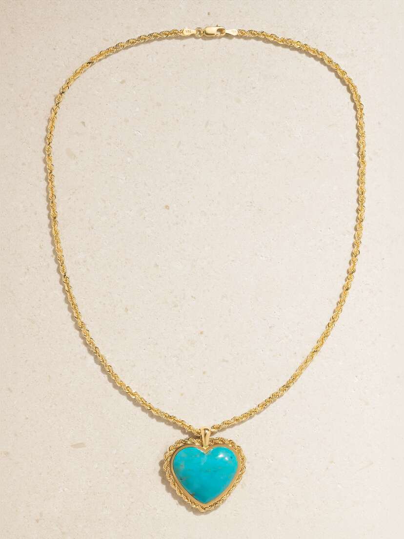 Established 18-karat Gold Turquoise Necklace