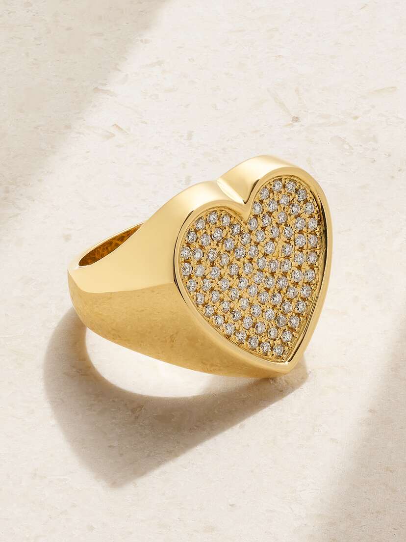 Established Heart 18-karat Gold Diamond Ring