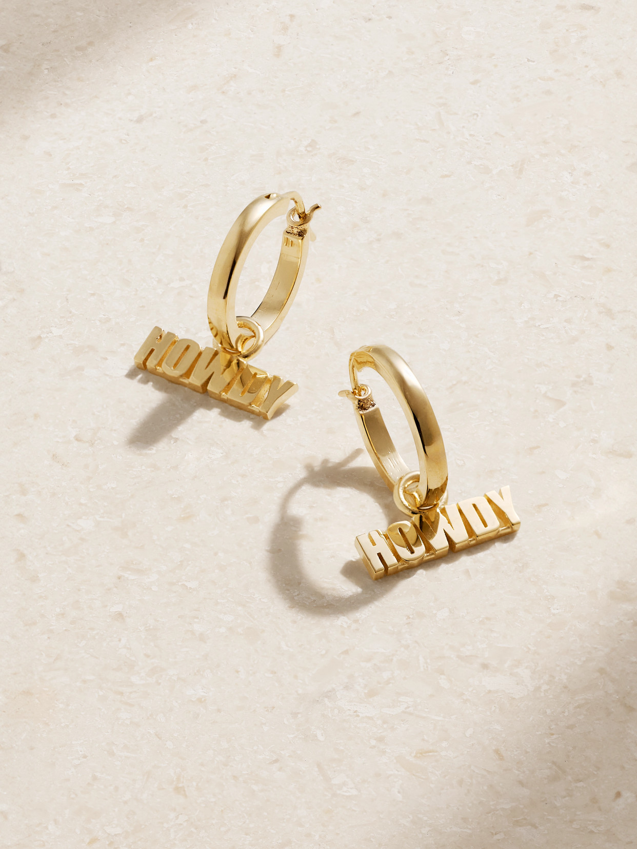 Established Howdy 14-karat Gold Hoop Earrings
