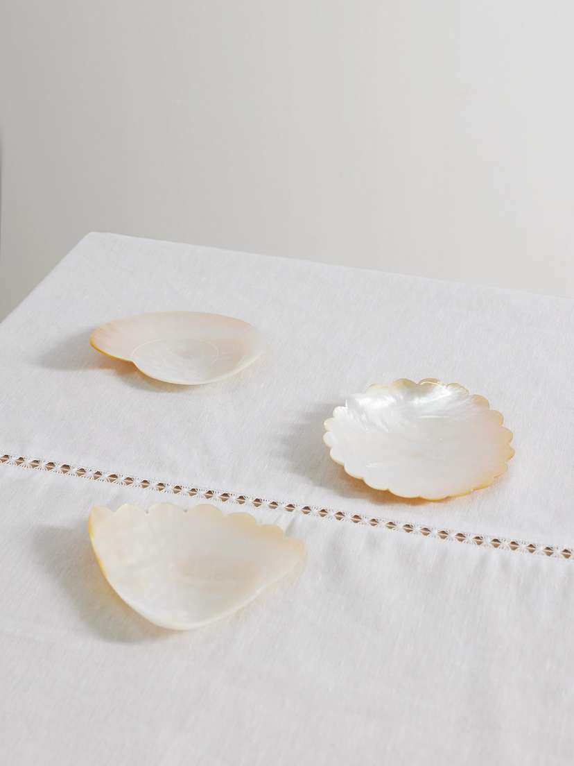Gohar World Set Of Three Mother-of-pearl Dishes