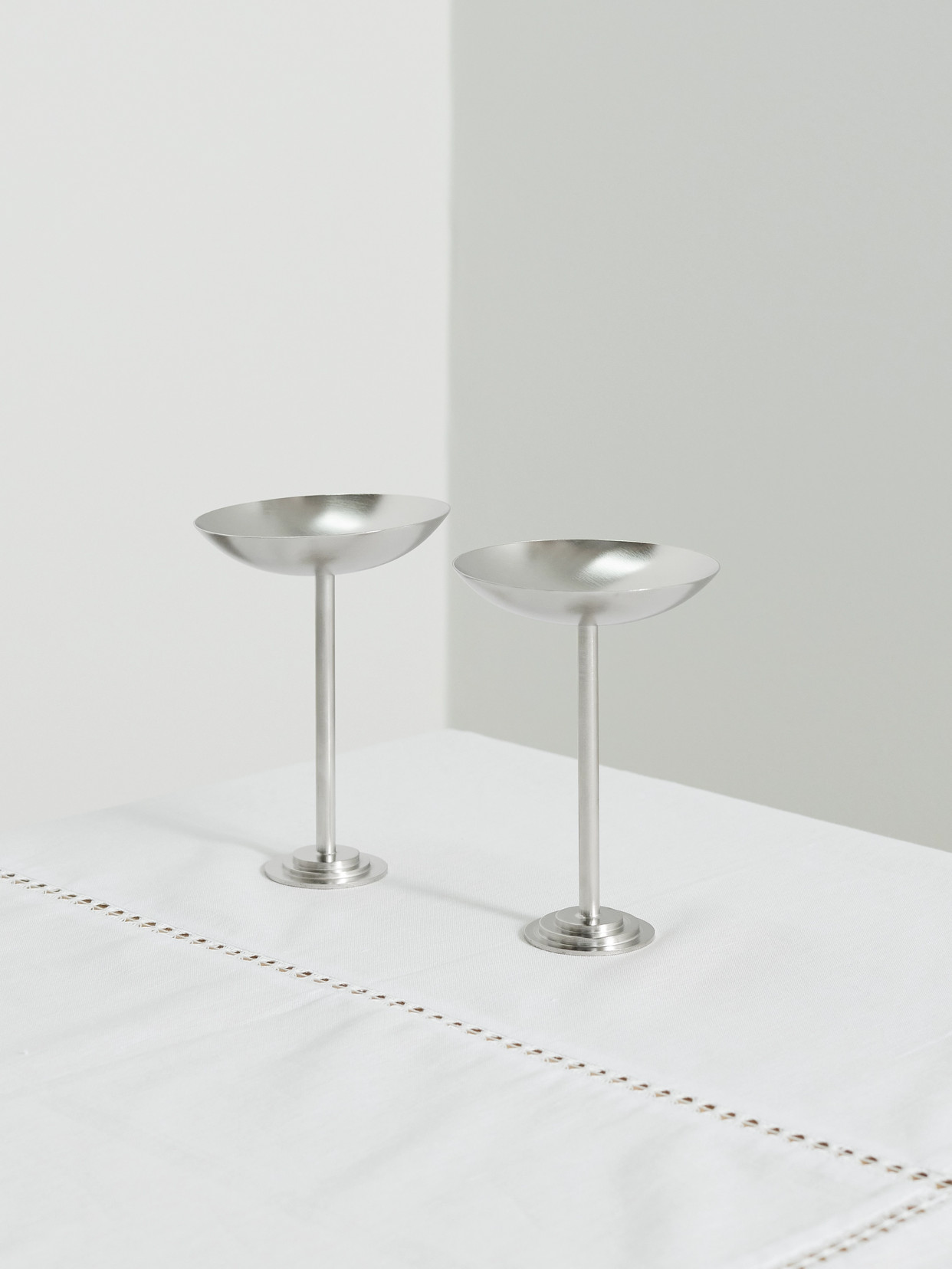 Gohar World - Set Of Two Silver-tone Dessert Coupes - One size