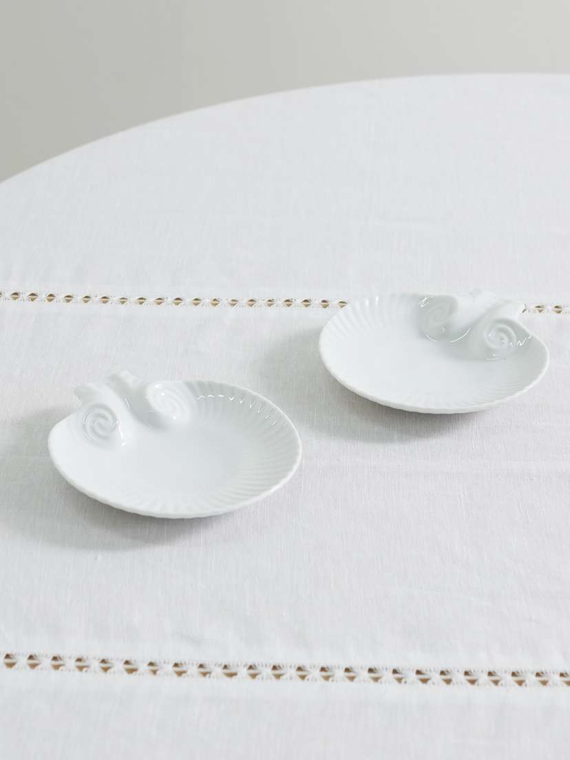 Gohar World Shell Set Of Two Porcelain Plates