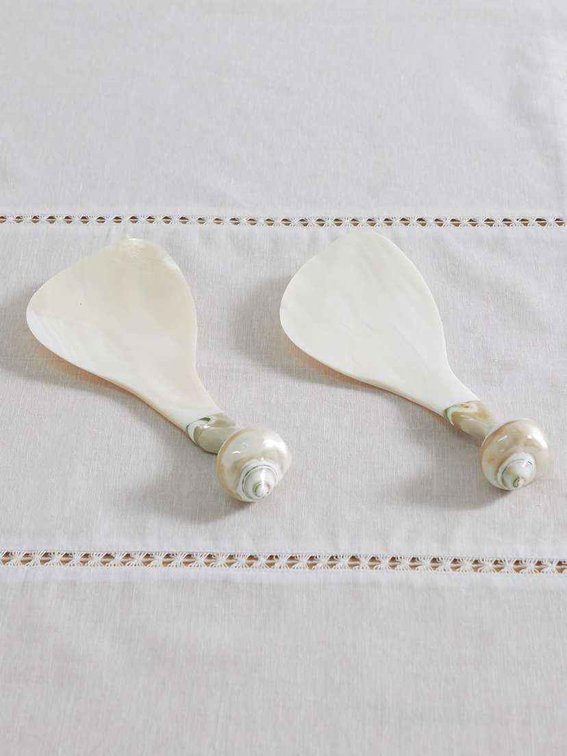 Gohar World Set Of Two Mother-of-pearl Salad Servers