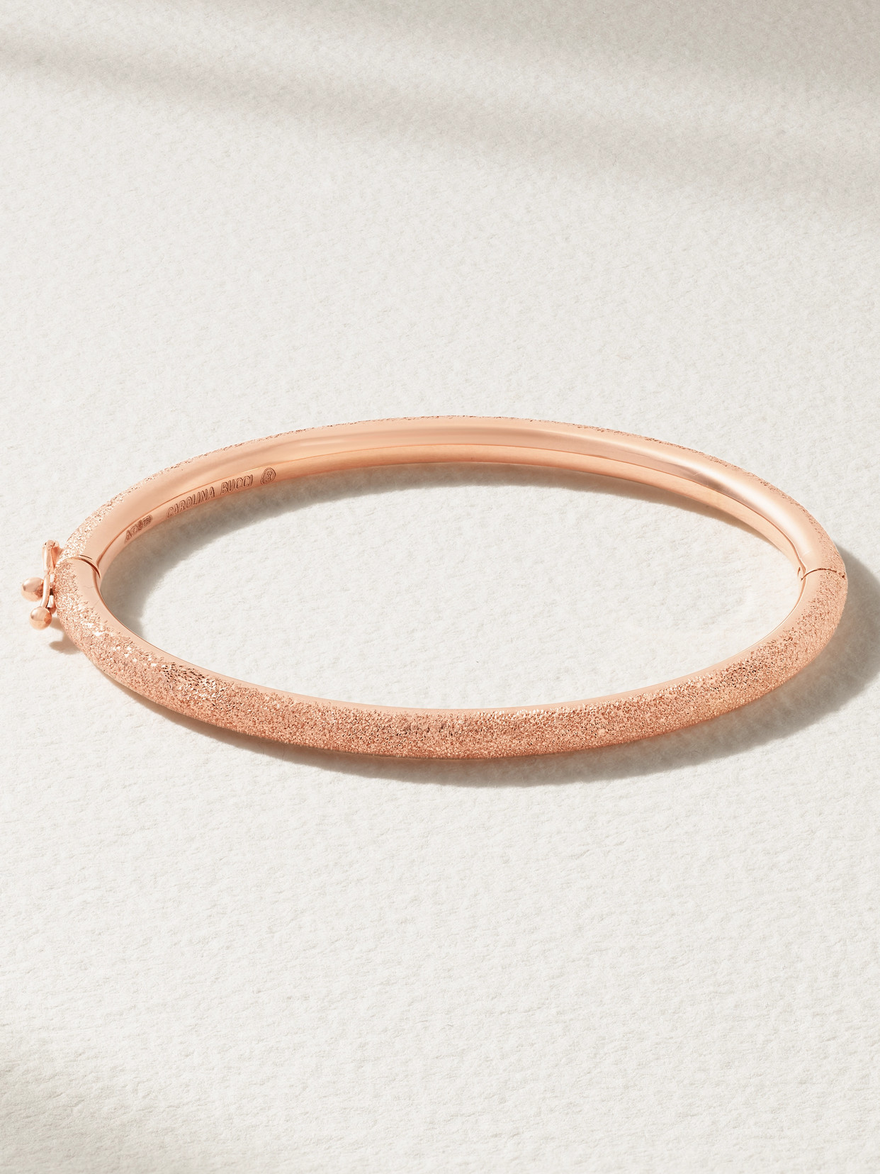 Carolina Bucci Florentine 18-karat Rose Gold Bangle