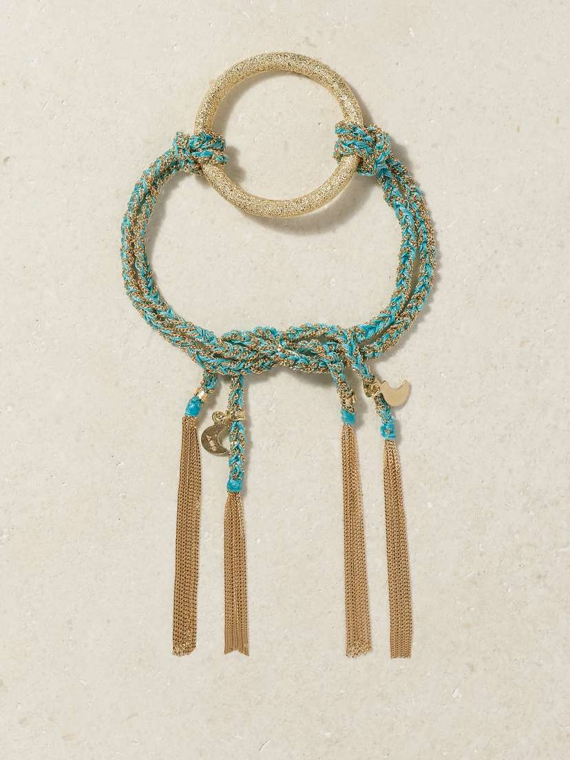 Carolina Bucci Wisdom Lucky 18-karat Gold And Silk Bracelet