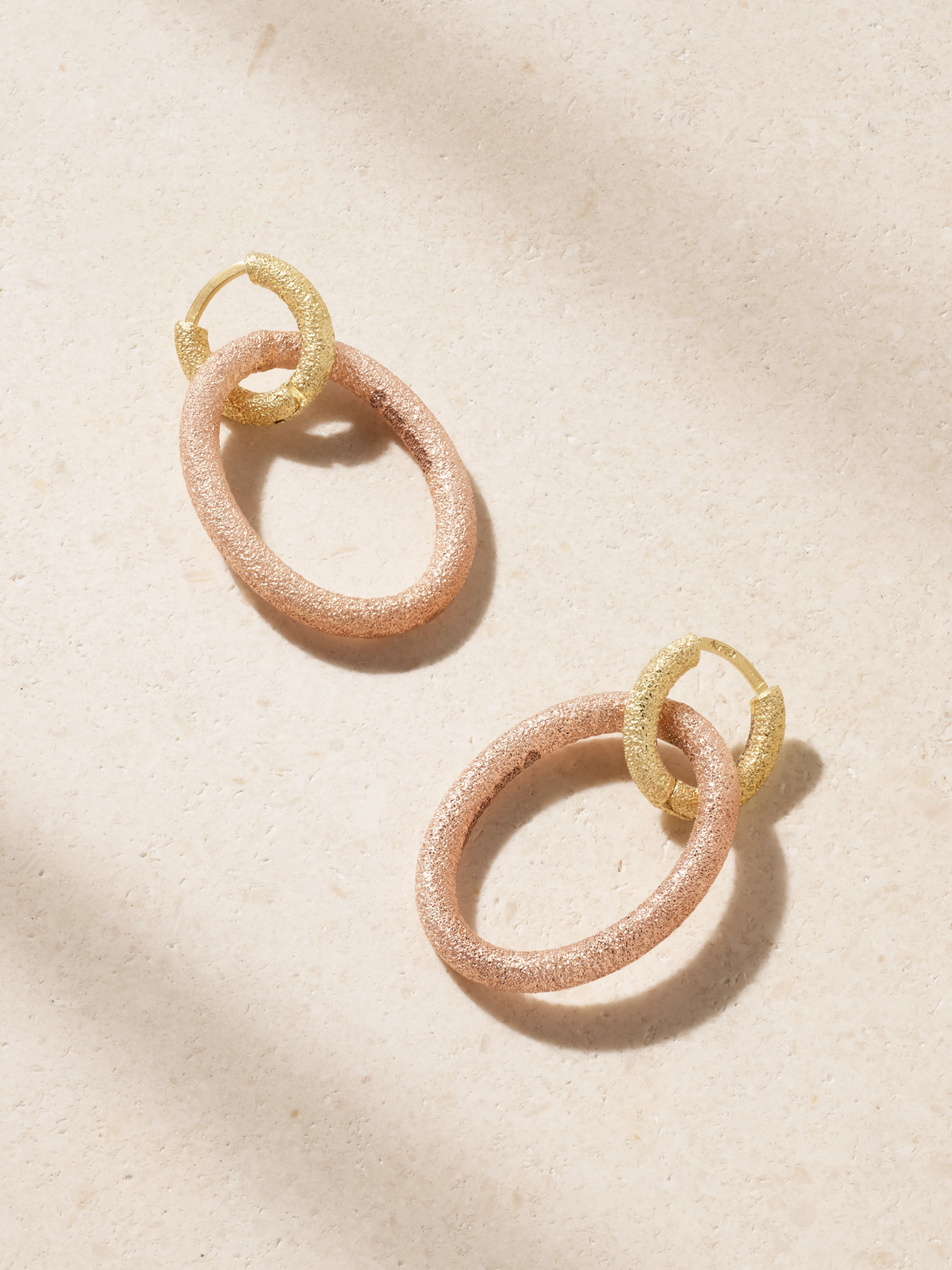 Carolina Bucci 18-karat Yellow And Rose Gold Hoop Earrings