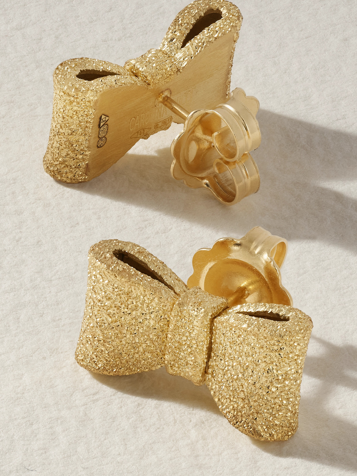 CAROLINA BUCCI TUTTO PER TE FLORENTINE 18-KARAT GOLD EARRINGS