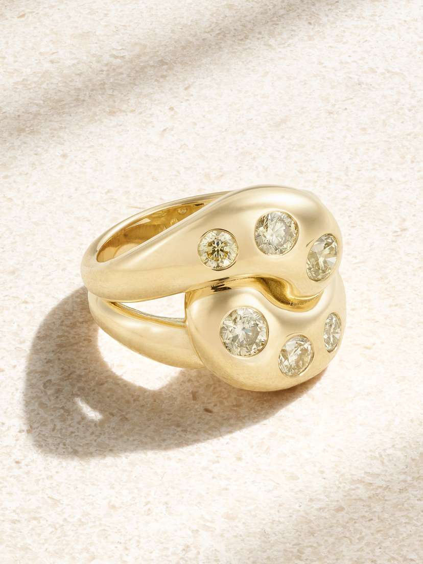 Brent Neale Knot 18-karat Gold Diamond Ring