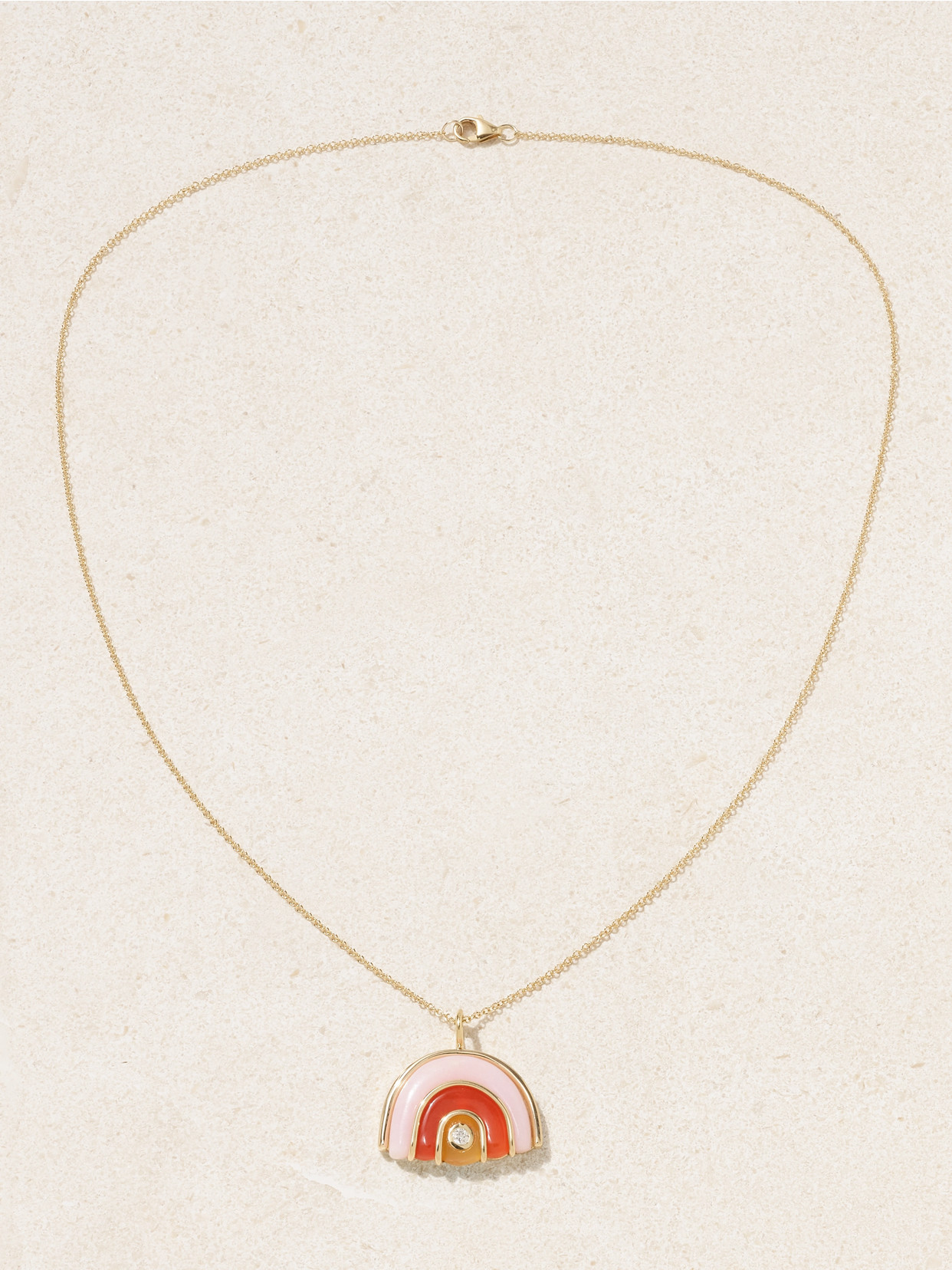 Brent Neale Small Marianne 18-karat Gold Multi-stone Necklace In Gold
