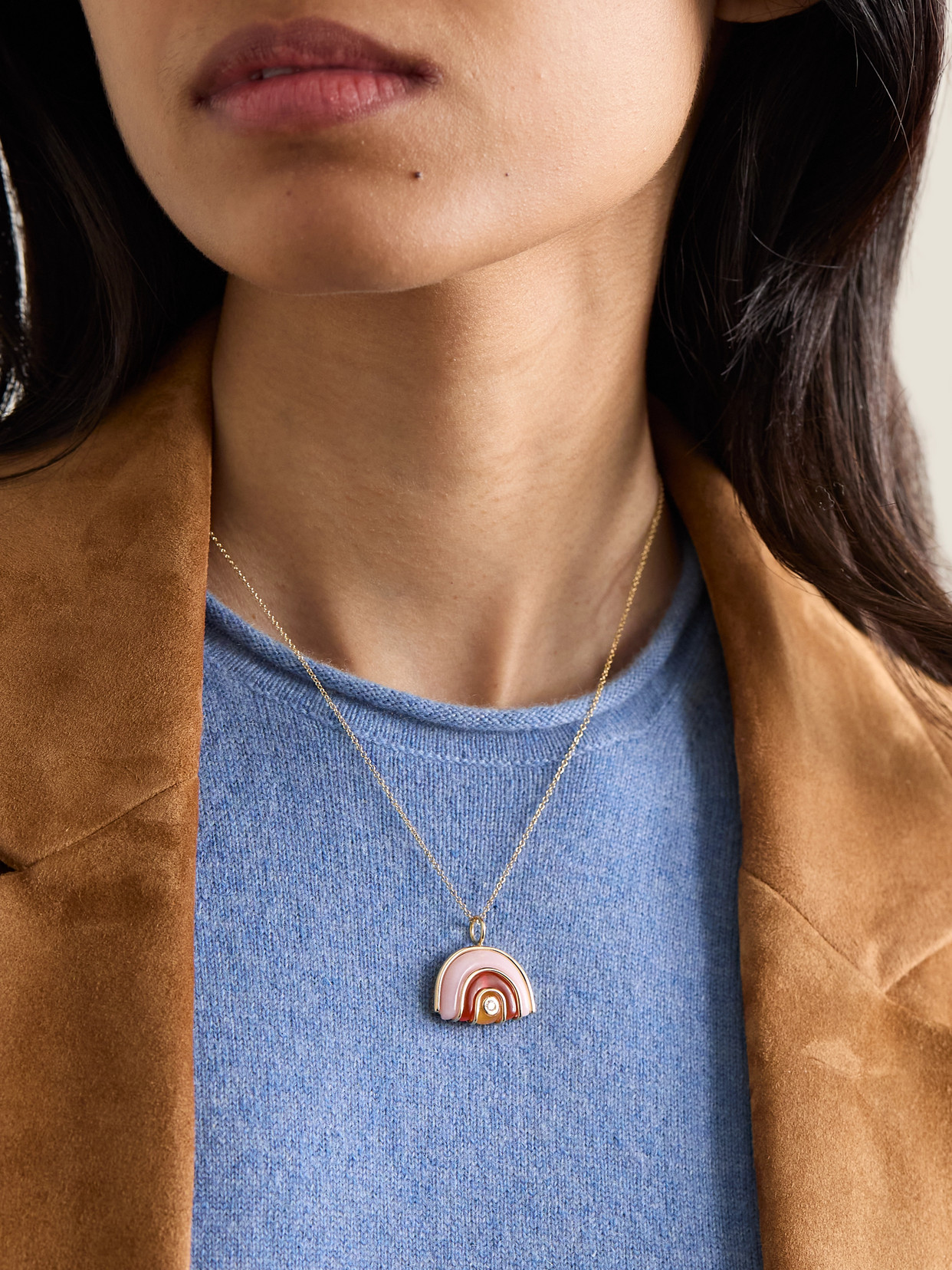 Brent Neale Small Marianne 18-karat Gold Multi-stone Necklace In Gold
