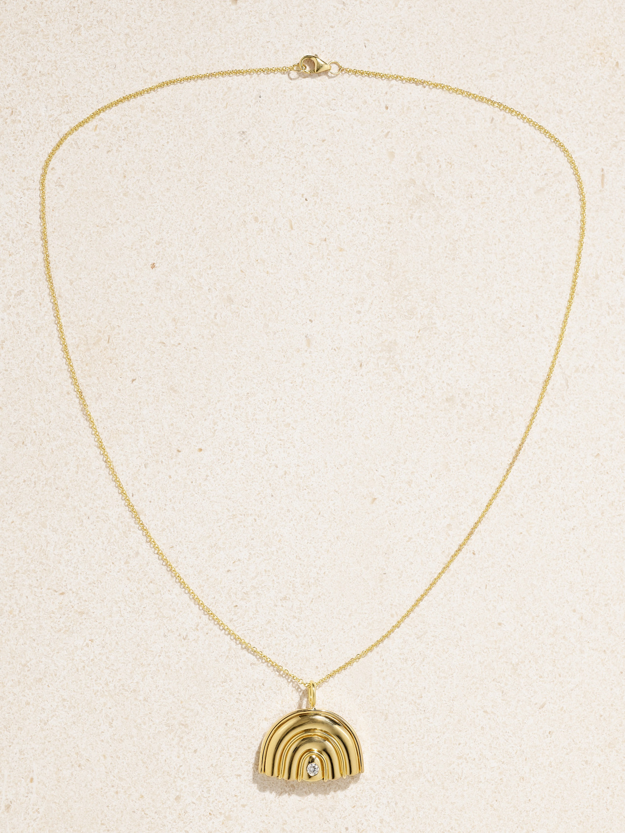 Shop Brent Neale Small Marianne 18-karat Gold Diamond Necklace