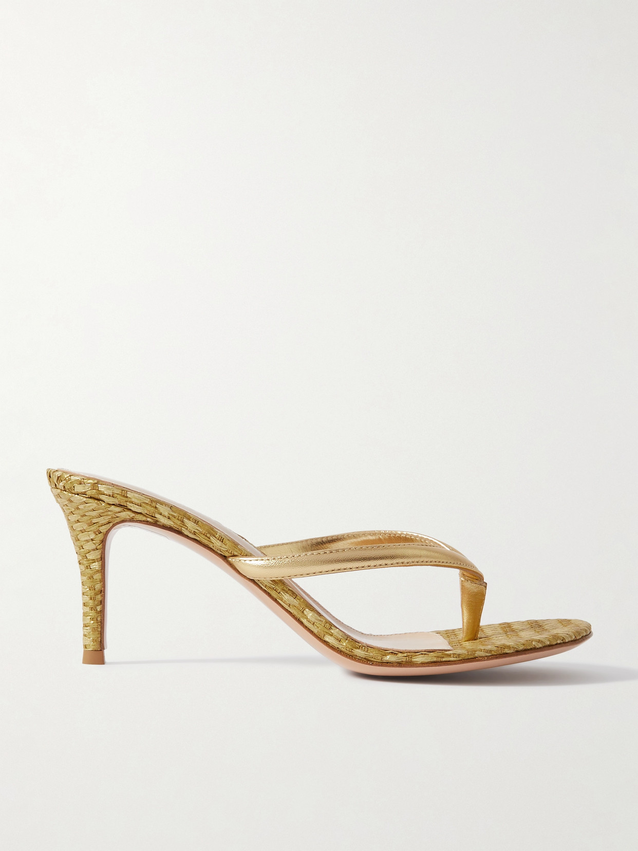 Gianvito Rossi - Yasmine 70 Leather Sandals - Gold