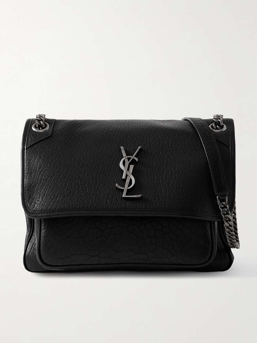 Saint Laurent Niki Medium Crinkled-leather Shoulder Bag