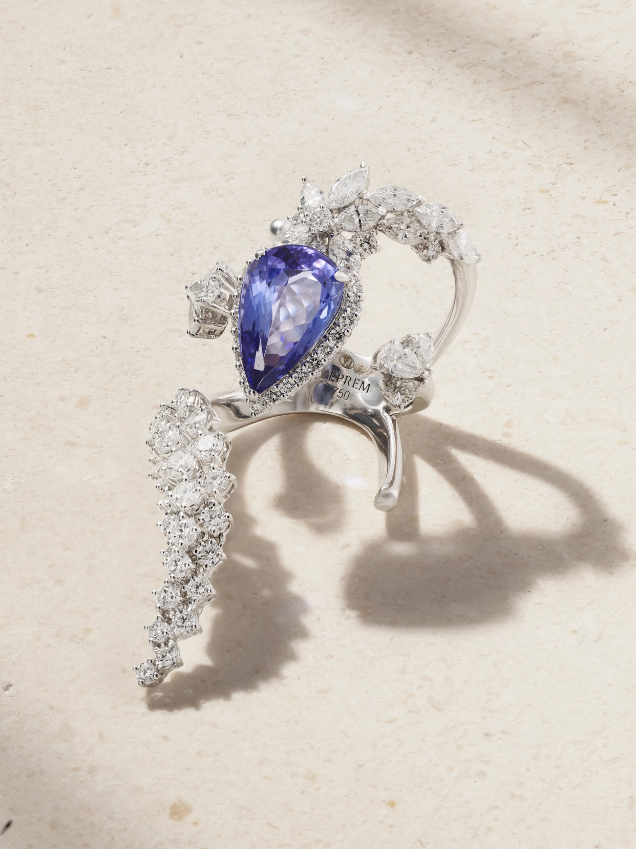 Yeprem 18-karat White Gold Tanzanite And Diamond Ring