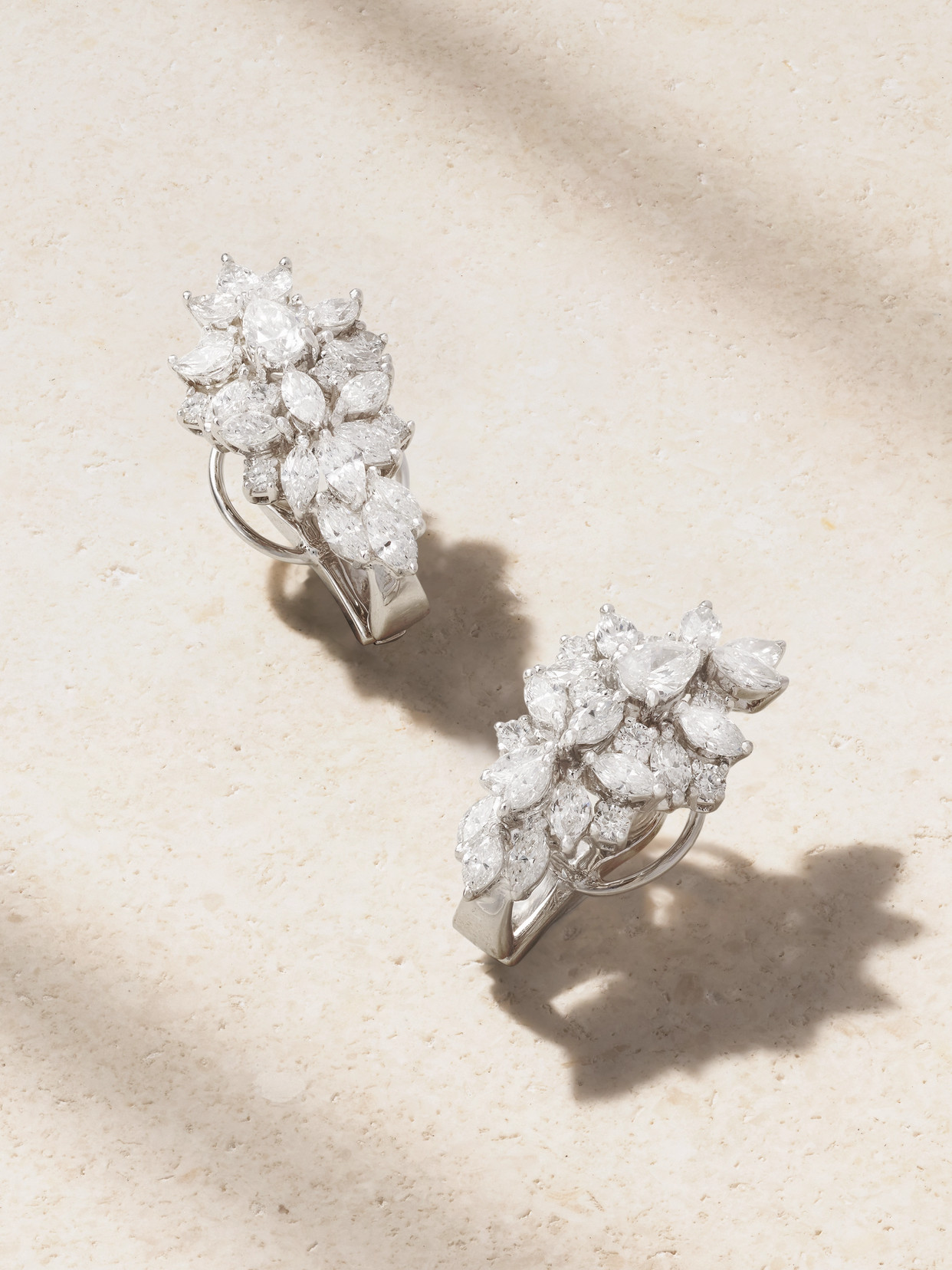 Yeprem 18-karat White Gold Diamond Earrings