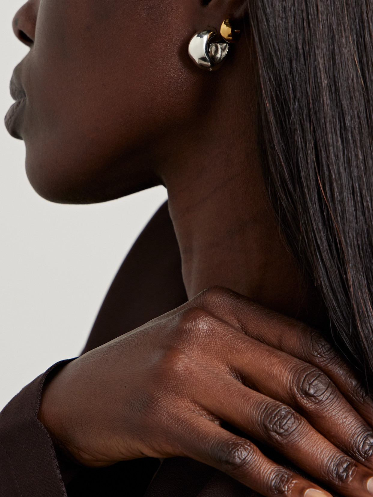 Agmes Celia Small Recycled Silver Hoop Earrings In Silver