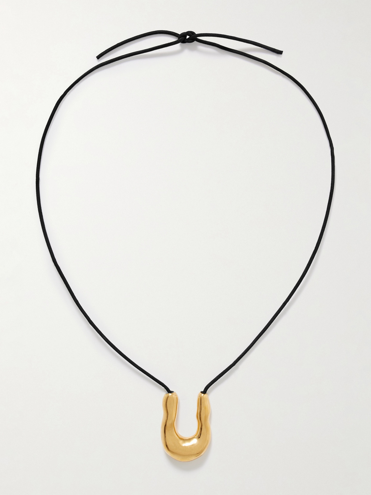 Agmes Wishbone Gold Vermeil Cord Necklace