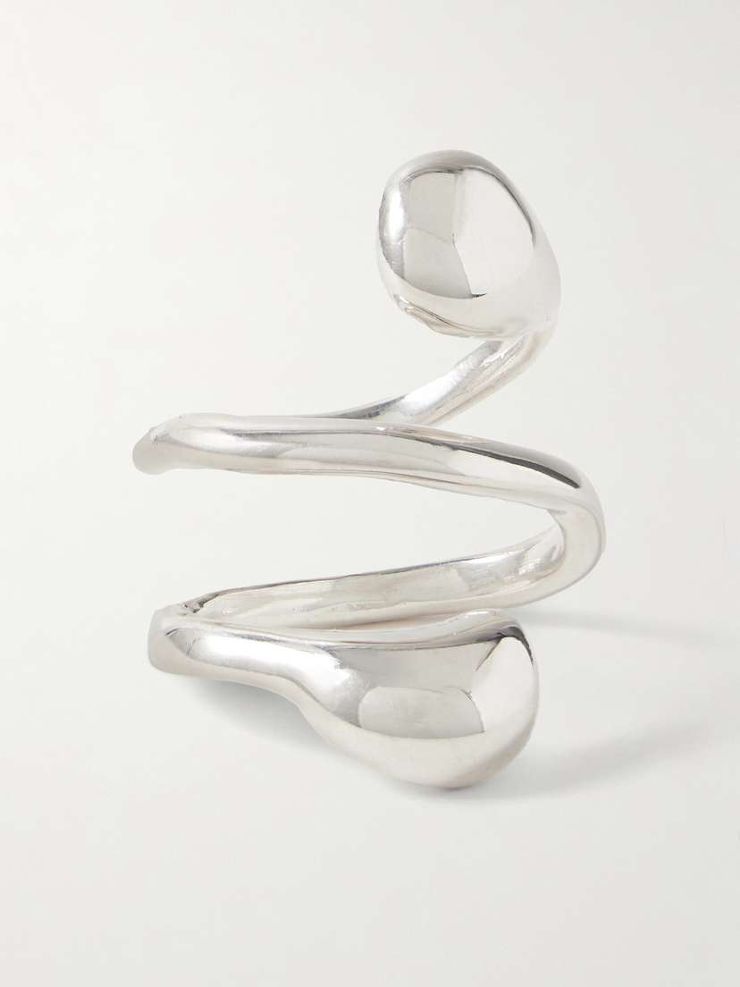 AGMES Dual Flora Recycled Silver Ring