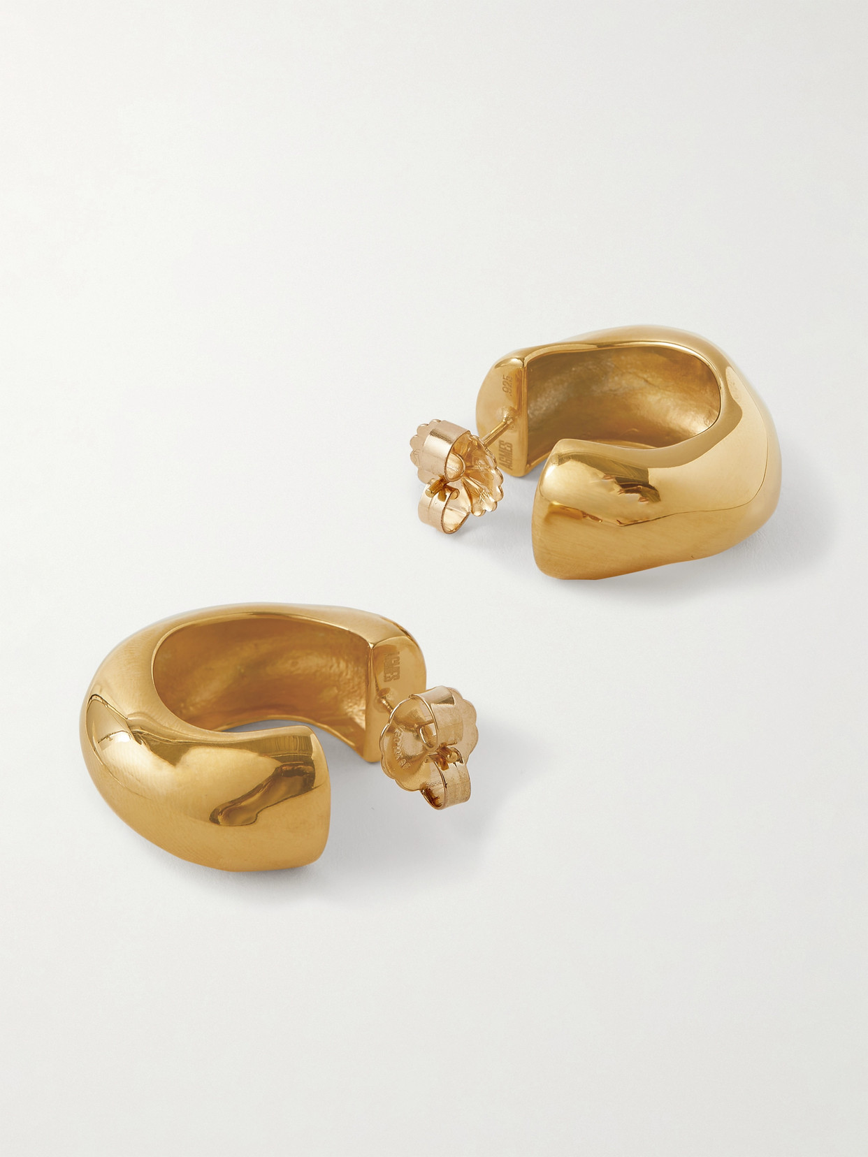 Agmes Celia Medium Gold-plated Hoop Earrings In Gold