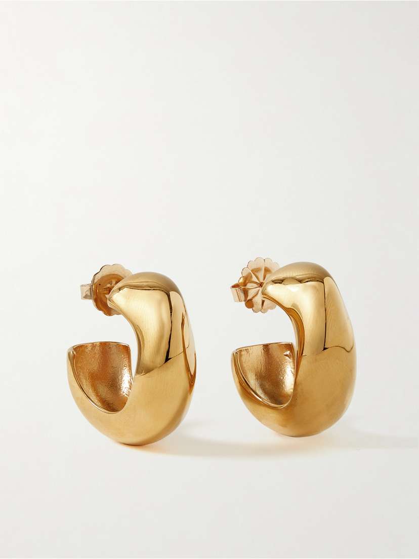 AGMES Celia Medium Gold-plated Hoop Earrings