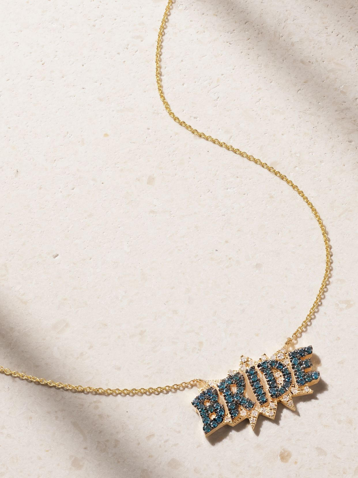 The Alexandra Bride Pop Art 18-karat gold and diamond necklace
