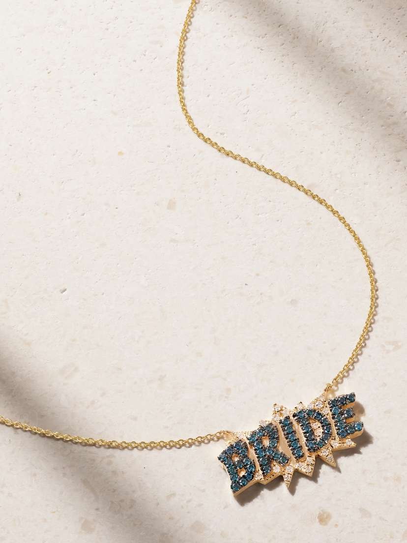 Diane Kordas The Alexandra Bride Pop Art 18-karat Gold And Diamond Necklace