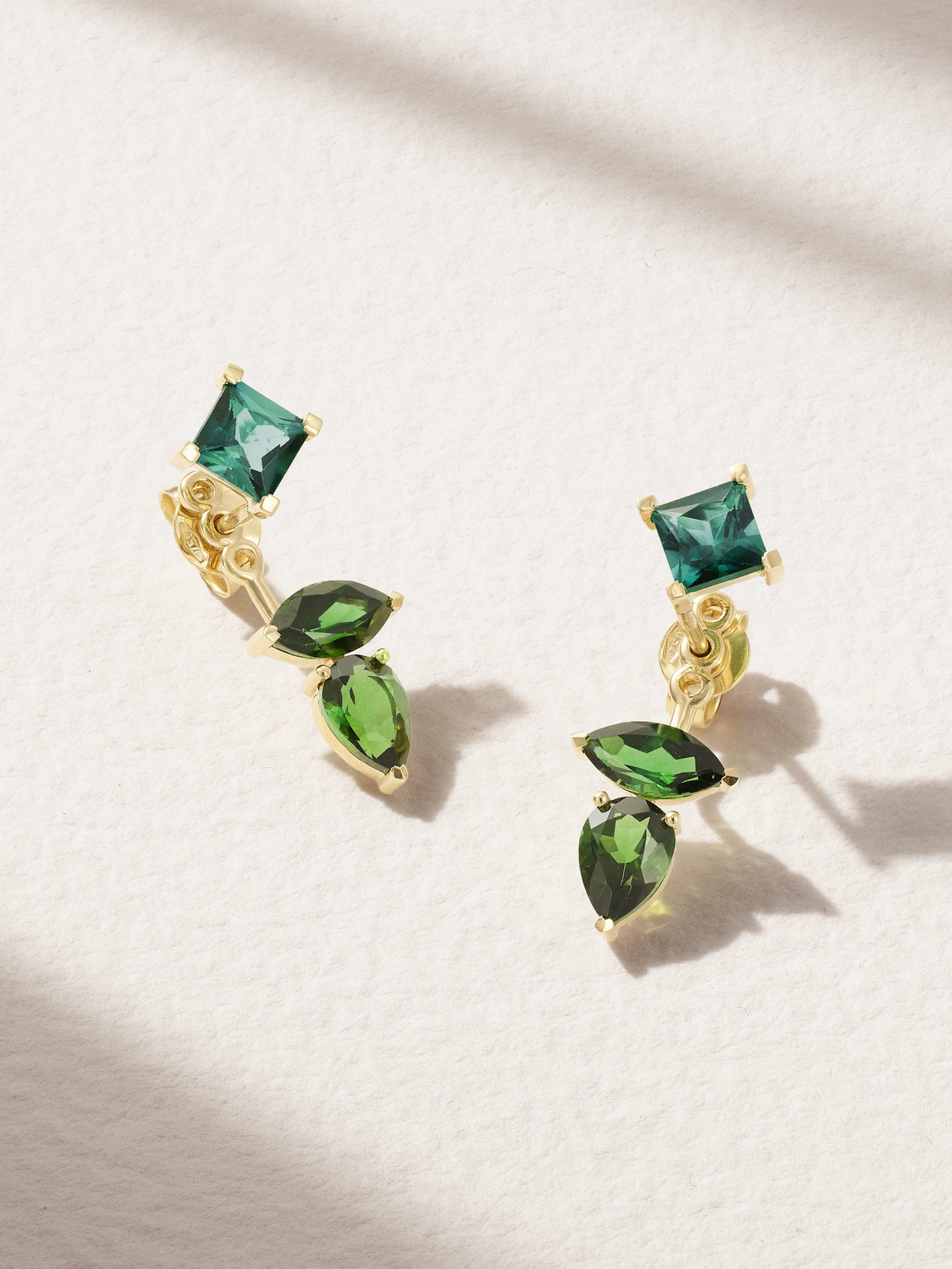 Diane Kordas - 18-karat Gold Tourmaline Earrings - One size