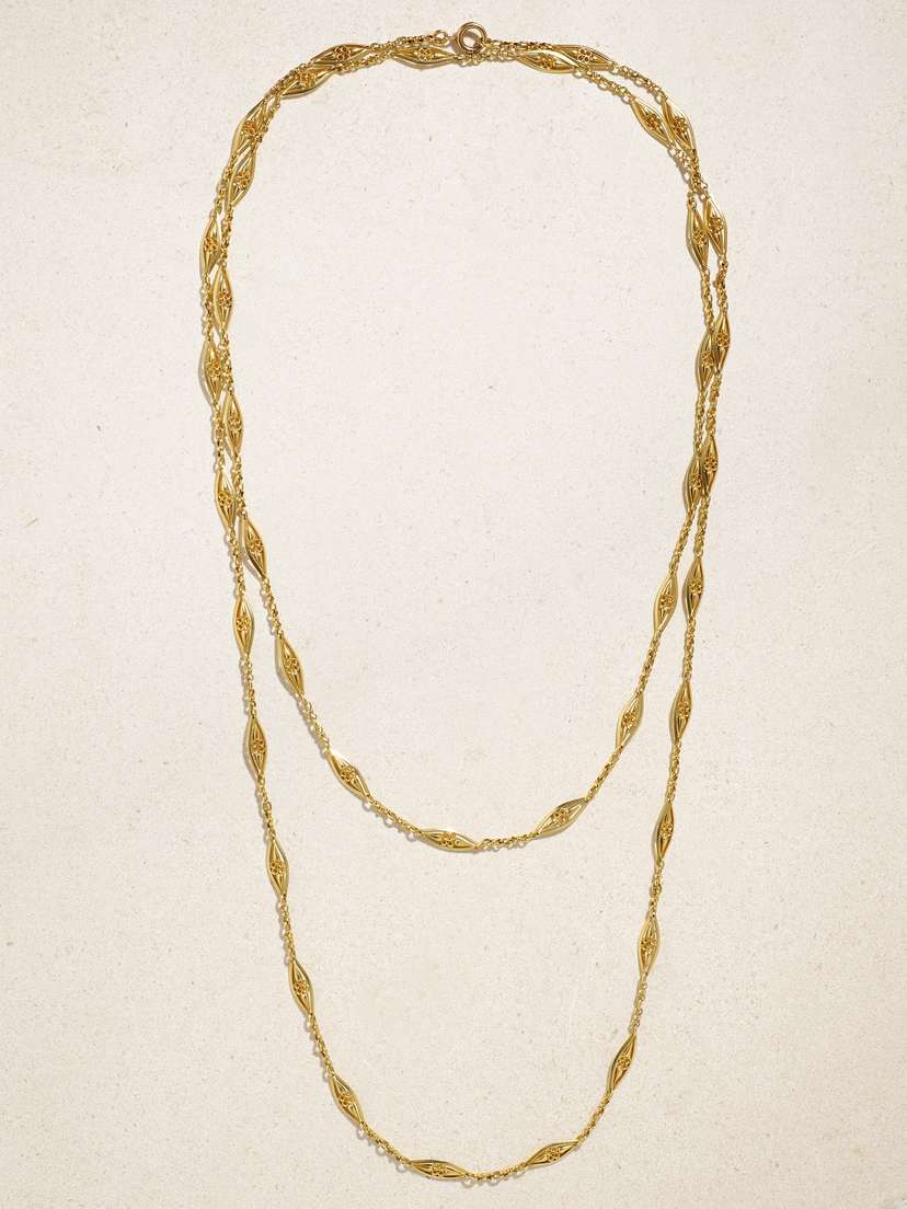 Fred Leighton Art Nouveau 18-karat Gold Necklace