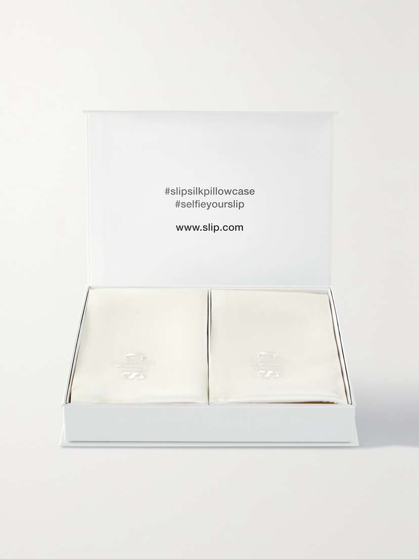 Slip Set Of Two Embroidered silk™ Queen Pillowcases