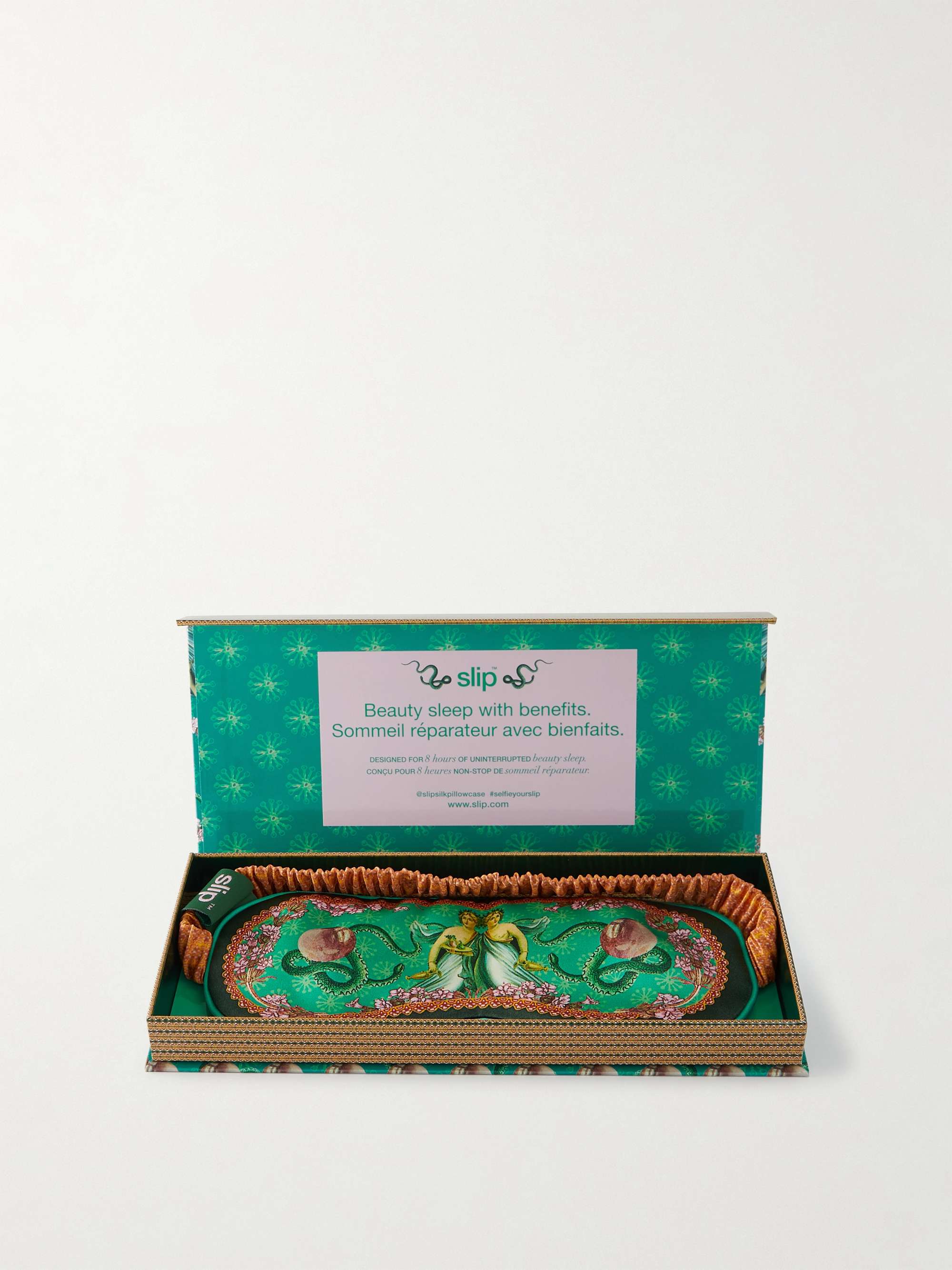 SLIP Gemini printed silk sleep mask NETAPORTER