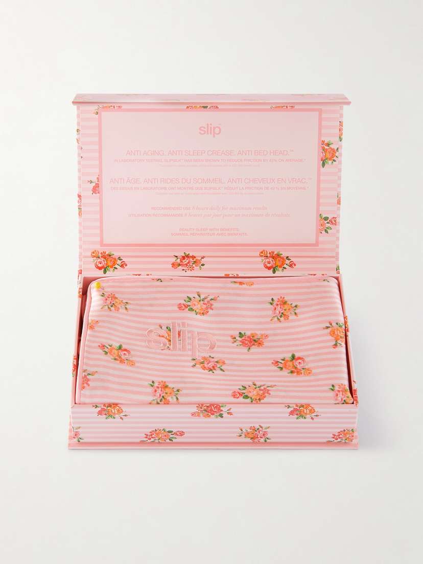 Slip Embroidered Printed silk™ Queen Pillowcase