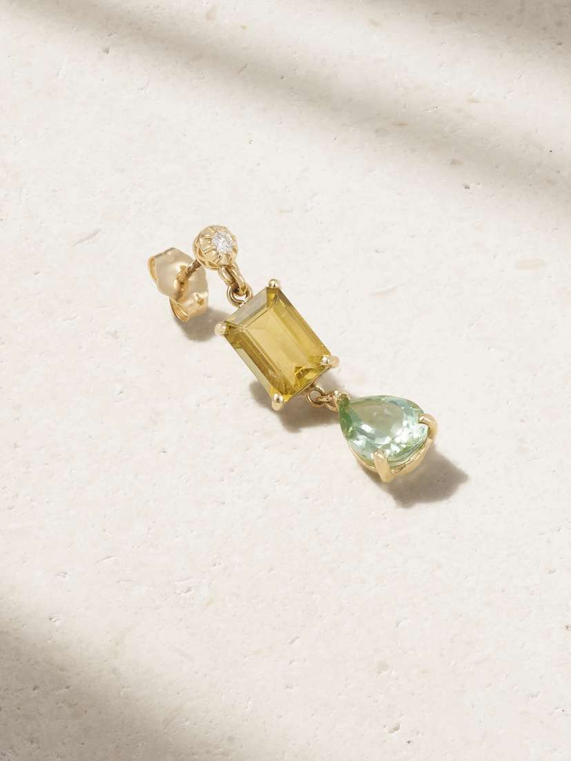 Jacquie Aiche 14-karat Gold Multi-stone Single Earring