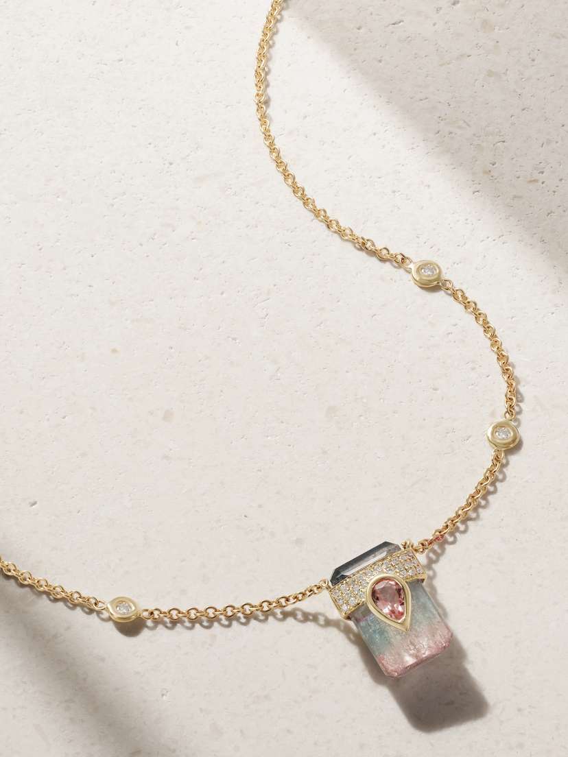 Jacquie Aiche 14-karat Gold Multi-stone Necklace