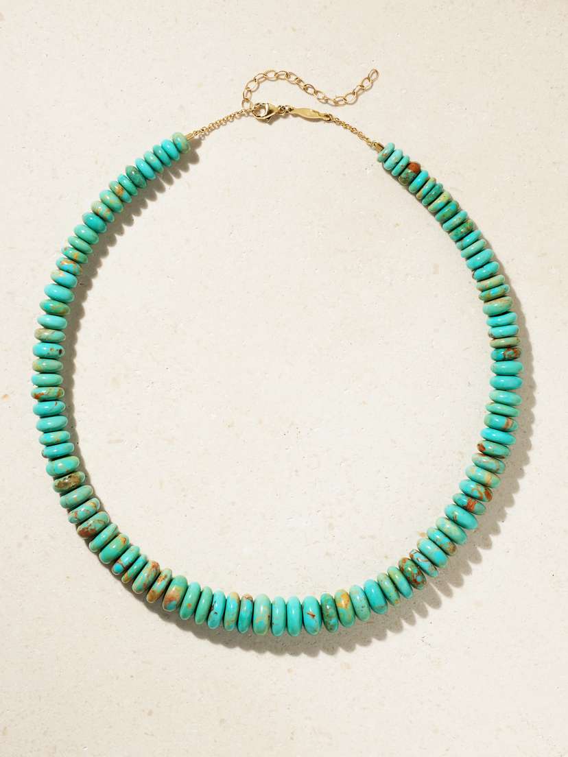 Jacquie Aiche 14-karat Gold Turquoise Necklace