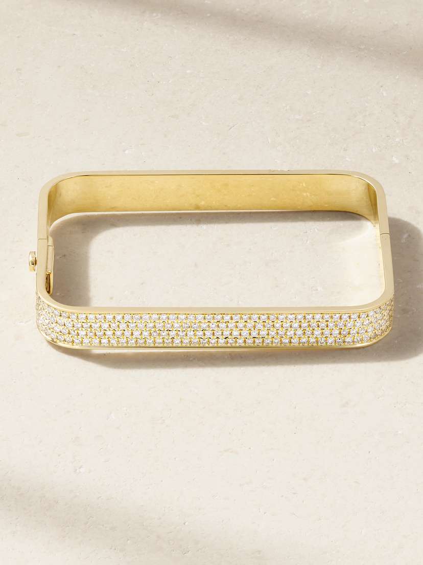 Established Lockdown 18-karat Gold Diamond Bracelet
