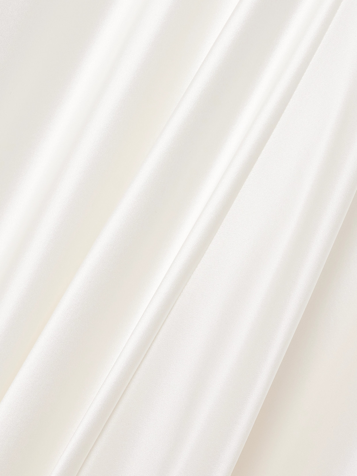 Rodarte Lace-trimmed Silk-satin Gown In Off-white