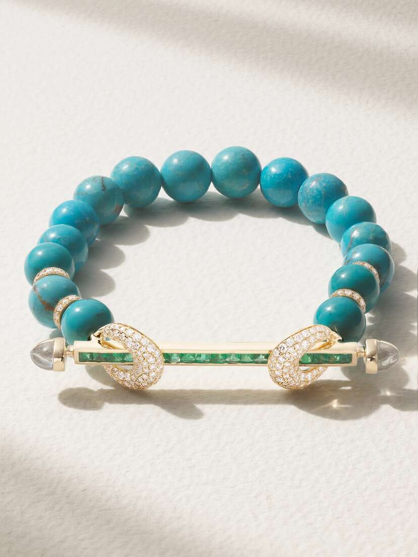 Ananya Chakra 18-karat  Multi-stone Bracelet