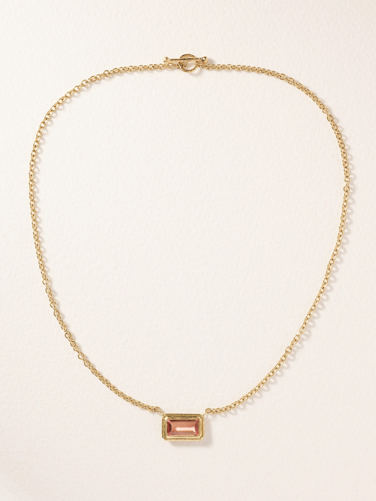 Octavia Elizabeth Elbow Beach 18-karat Recycled Gold Tourmaline Necklace In Pink
