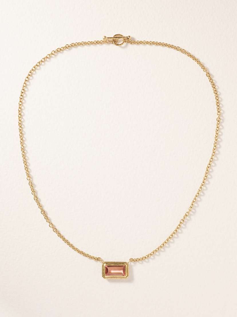 Octavia Elizabeth Elbow Beach 18-karat Recycled Gold Tourmaline Necklace