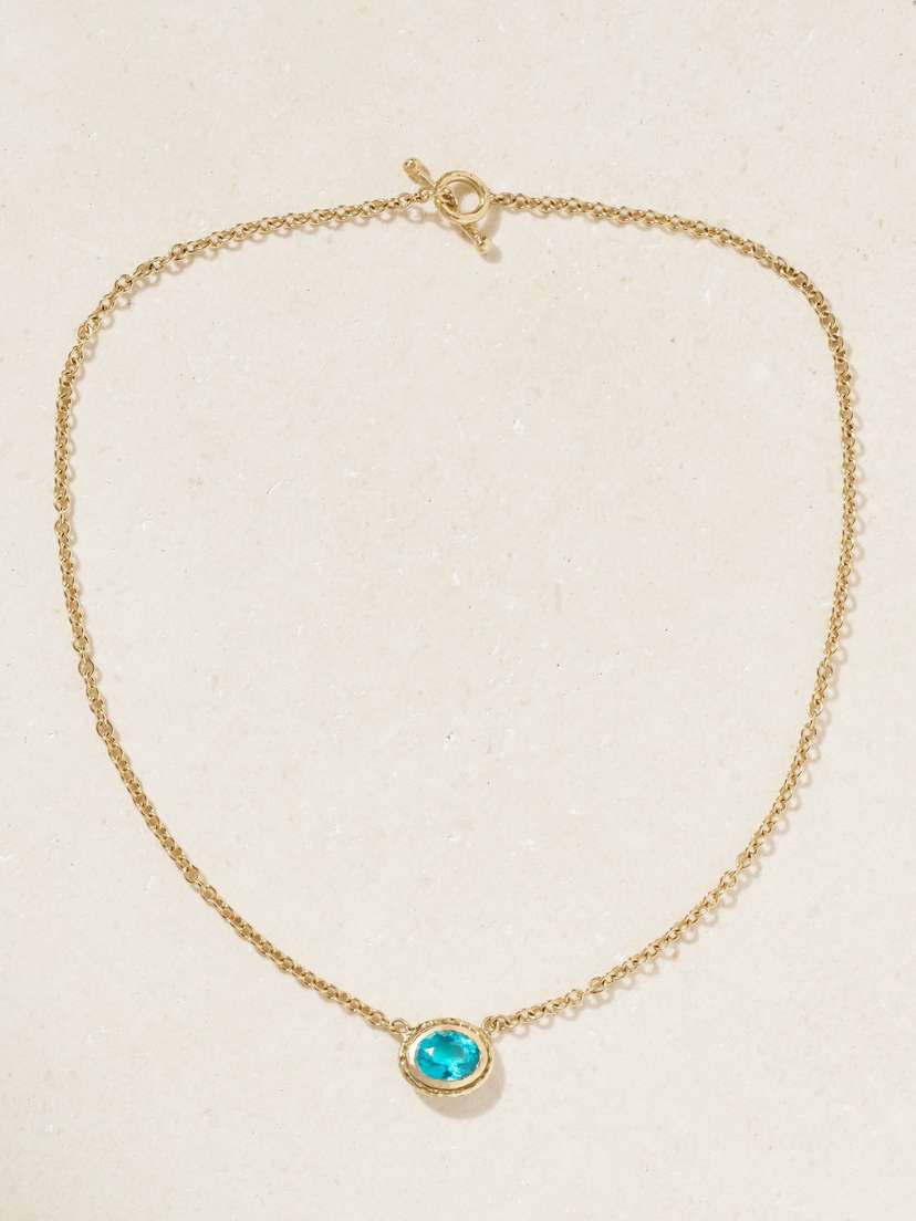 Octavia Elizabeth Horseshoe Bay 18-karat Recycled Gold Apatite Necklace