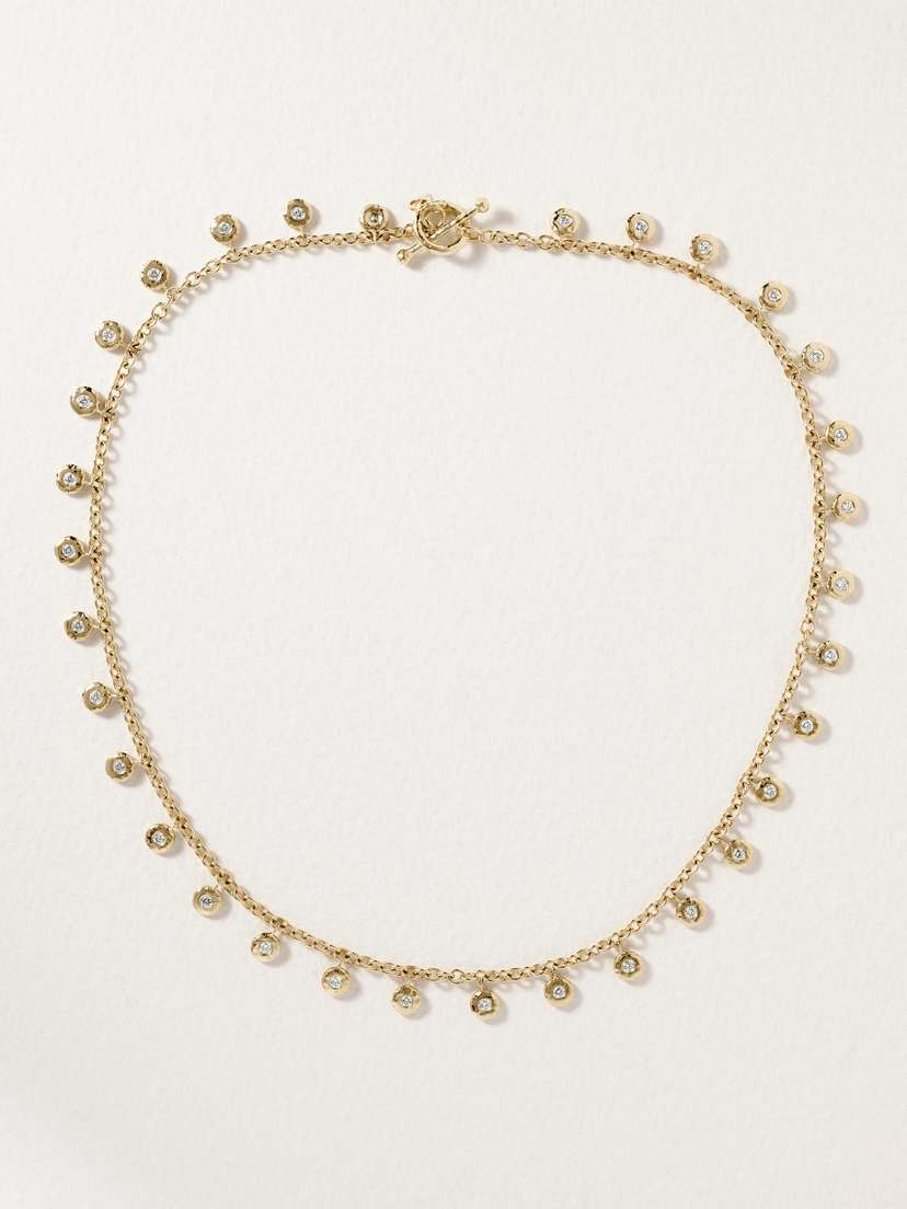 Octavia Elizabeth Eternity 18-karat Recycled Gold Diamond Necklace