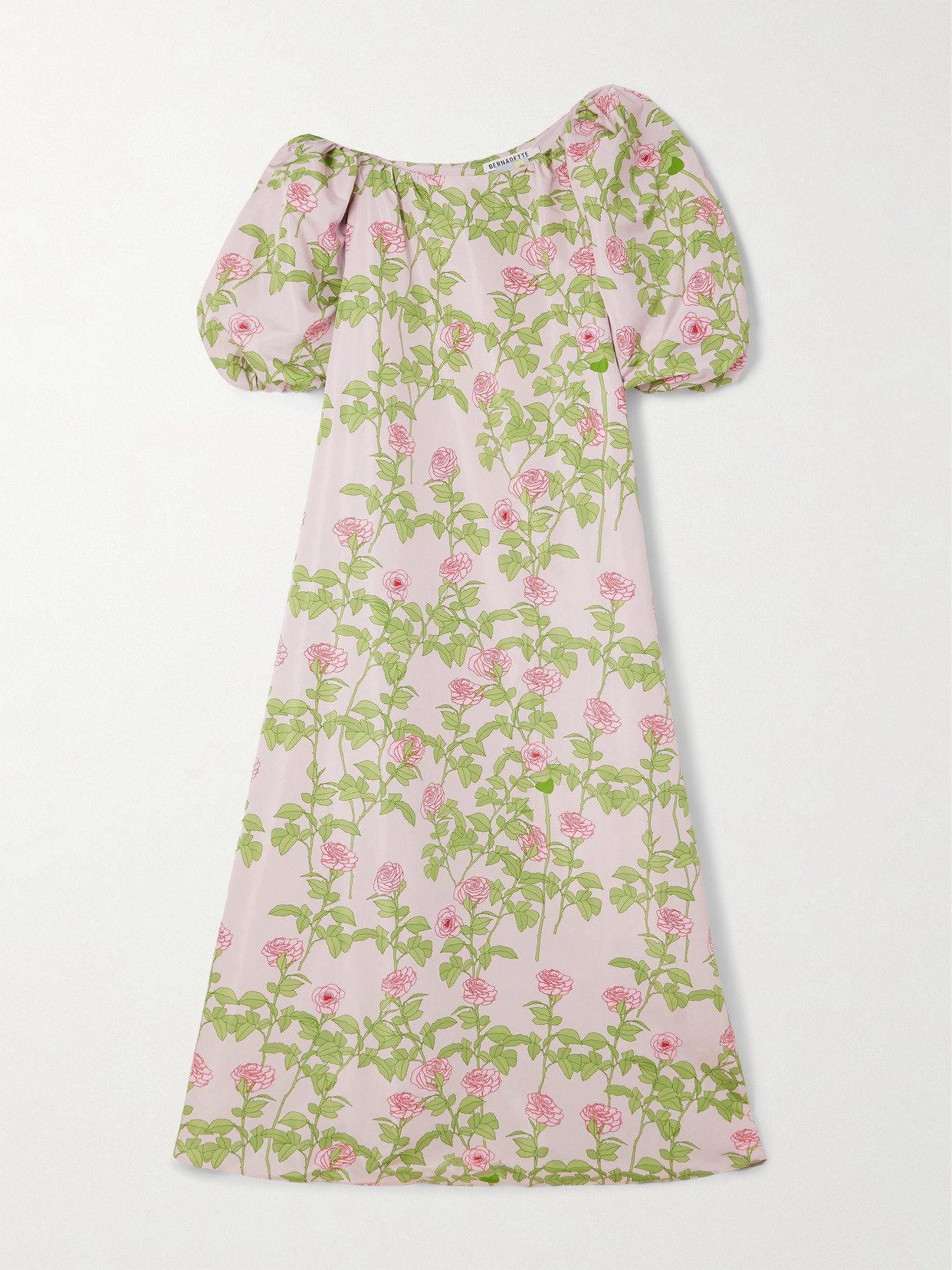 BERNADETTE - Nathalie Off-the-shoulder Floral-print Taffeta Gown - Pink