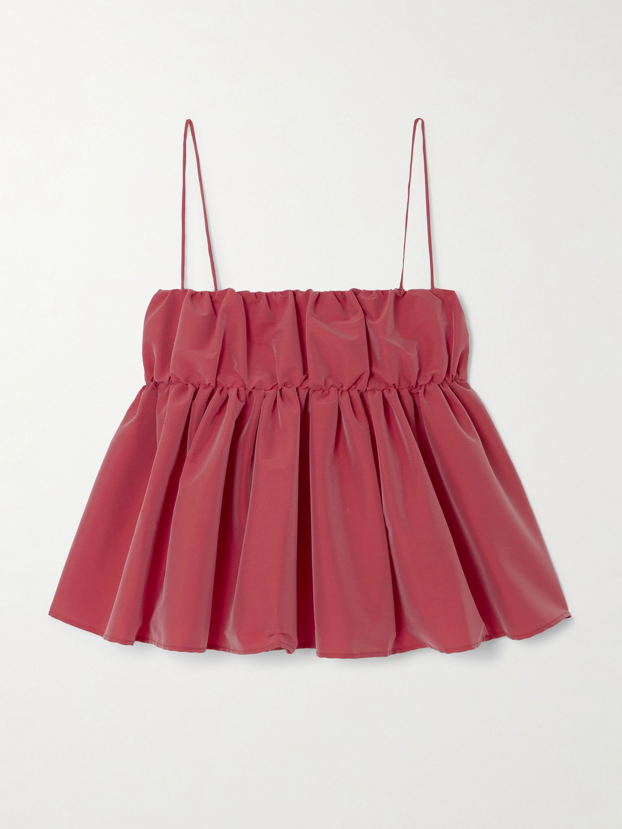 Bernadette Birgit Taffeta Top In Red