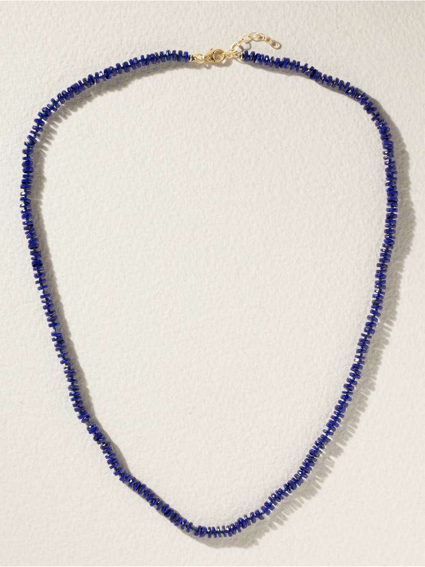 Andrea Fohrman 14-karat Gold Lapis Lazuli Necklace