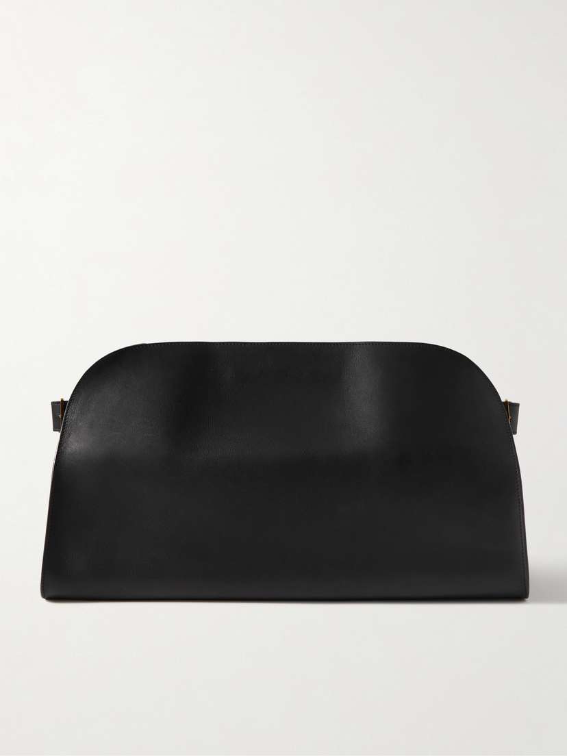 The Row Margaux Buckled Leather Clutch
