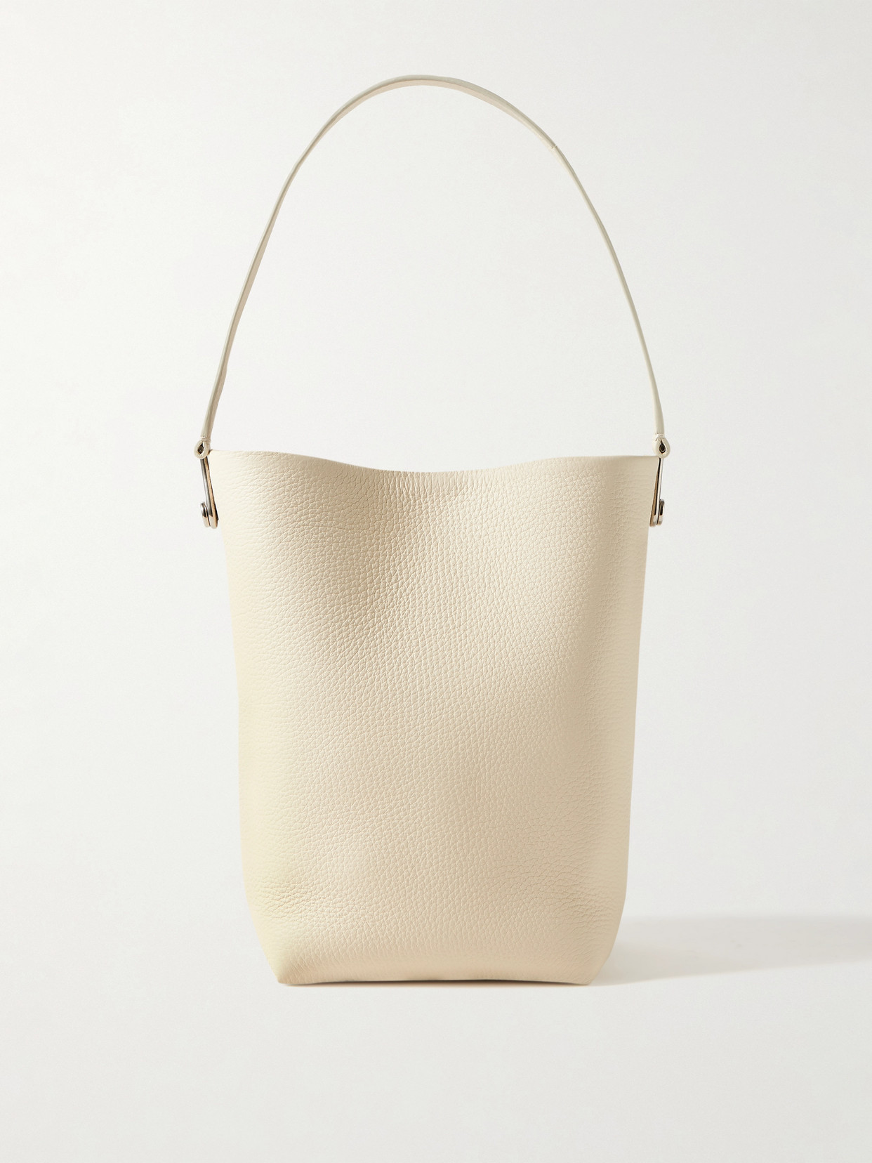 The Row - Hook Small Textured-leather Tote - Ivory