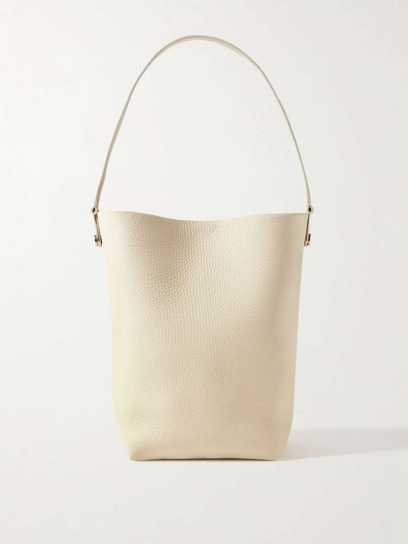 The Row Hook Small Textured-leather Tote