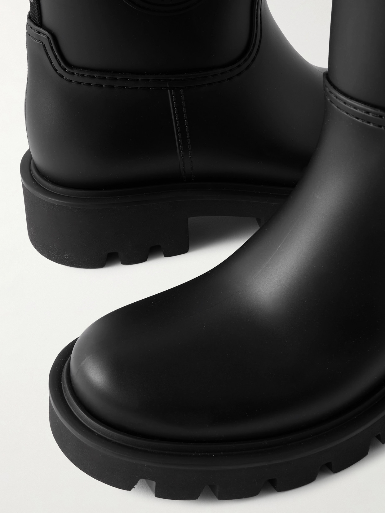 Shop Moncler Kickstream Leather And Shell Ankle Boots In Black