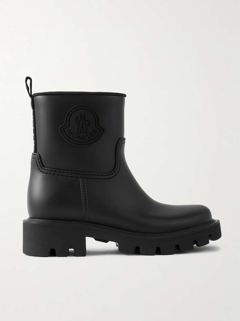 Moncler Kickstream Leather And Shell Ankle Boots